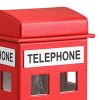 Telephone Booth Jewelry Box with 2 Drawers, Red