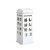 Telephone Booth Jewelry Box with 2 Drawers, White