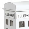 Telephone Booth Jewelry Box with 2 Drawers, White