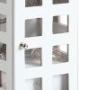 Telephone Booth Jewelry Box with 2 Drawers, White