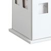 Telephone Booth Jewelry Box with 2 Drawers, White