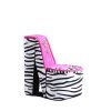 High Heel Zebra Shoe Jewelry Box with 3 Hooks, Multicolor