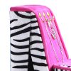 High Heel Zebra Shoe Jewelry Box with 3 Hooks, Multicolor