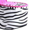 High Heel Zebra Shoe Jewelry Box with 3 Hooks, Multicolor