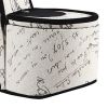 High Heel Script Shoe Jewelry Box with 3 Hooks, Beige and Black