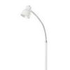 Floor Lamp with Adjustable and Bendable Gooseneck, White