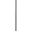 Floor Lamp with Adjustable Torchiere Head and Sleek Metal Body, Black