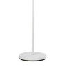 Floor Lamp with Adjustable Torchiere Head and Sleek Metal Body, White