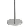 Floor Lamp with Metal Frame and Crystal Accent, White