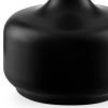 Table Lamp with Teardrop Metal Base and Fabric Shade, Black