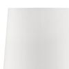 Table Lamp with Teardrop Metal Base and Fabric Shade, White
