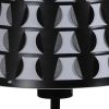 Plastic Shade Metal Table Lamp with Open Clover Base, Black