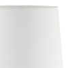 Pot Bellied Shape Metal Table Lamp with 3 Way Switch, White
