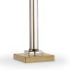 Table Lamp with Crystal Orb and Metal Stalk Support, Gold