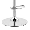 Faux Leather Adjustable Swivel Bar Stool, Walnut and Cream