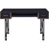 Computer Desk with 2 Drawers and Keyboard Tray, Black