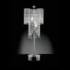 Table Lamp with Droplet Crystal Accents and Sleek Support, Silver