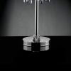 Table Lamp with Droplet Crystal Accents and Sleek Support, Silver