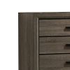 Chest with Black Rectangular Pulls, Gray
