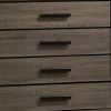 Chest with Black Rectangular Pulls, Gray