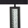 Table Lamp with Embedded Glass Panel, Black