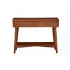 Console Table with 2 Drawers and Angled Legs, Brown