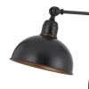 25 Inch Metal Curved Desk Lamp, Adjustable Shade, Bronze Black