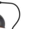 25 Inch Metal Curved Desk Lamp, Adjustable Shade, Bronze Black