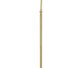 60 Inch Metal Curved Floor Lamp, Adjustable Dome Shade, Brass