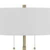 20 Inch Metal Table Lamp with Pull Chain Switch, Brass
