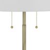 20 Inch Metal Table Lamp with Pull Chain Switch, Brass