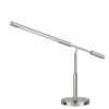 16 Inch Adjustable LED Office Desk Lamp, 2 USB Ports, Silver