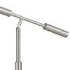 16 Inch Adjustable LED Office Desk Lamp, 2 USB Ports, Silver