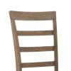 Moe 18 Inch Wood Dining Chair, Ladder Back, Set of 2, Brushed Brown