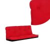 Nab Full Size Futon Sofa, Tufted, Poplin Fabric Mattress, Red