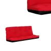 Nab Full Size Futon Sofa, Tufted, Poplin Fabric Mattress, Red