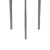 22 Inch Metal Round Accent Table, Three Curved Legs, Nickel Silver