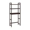 Glenn 64 Inch 3 Tier Bathroom Organizer, Bamboo, Adjustable Shelves, Brown