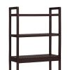 Glenn 64 Inch 3 Tier Bathroom Organizer, Bamboo, Adjustable Shelves, Brown