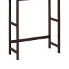 Glenn 64 Inch 3 Tier Bathroom Organizer, Bamboo, Adjustable Shelves, Brown