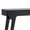 Lue 47 Inch Wood Console Sofa Table, 1 Drawer, Bottom Shelf, Black