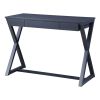 Mary 42 Inch Wood Console Sideboard Desk with Center Drawer, Gray