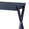 Mary 42 Inch Wood Console Sideboard Desk with Center Drawer, Gray