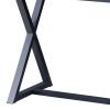 Mary 42 Inch Wood Console Sideboard Desk with Center Drawer, Gray