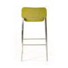 Cid 30 Inch Modern Bar Stool, Low Back, Metal Legs, Set of 2, Green
