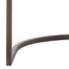 Cid 24 Inch Modern Dinning Chair, Stain Resistant Velvet and Brass, Beige