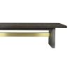 Cid Coe 71 Inch Modern Dining Bench, Wood Seat, Concrete Base, Gray