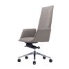 Cid 24 Inch Modern Office Chair, Knee Tilt, Sleek Tall Back, Gray