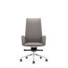 Cid 24 Inch Modern Office Chair, Knee Tilt, Sleek Tall Back, Gray
