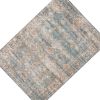Mia 7 x 5 Medium Soft Fabric Floor Area Rug, Washable, Vintage Two Tone Border Design